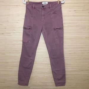 Anthropologie Pistola Plum Rose Hannah Skinny Cargo Pants Size 29